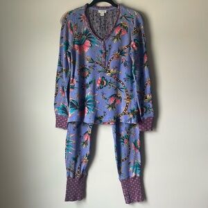 Sundance Thermal Garden Tapestry Cotton Pajama Set-Medium
